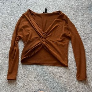 Front, Cross knot sweater